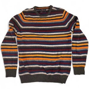 American Eagle Outfitters Wool Blend Men's Colorful Striped Crewneck Sweater